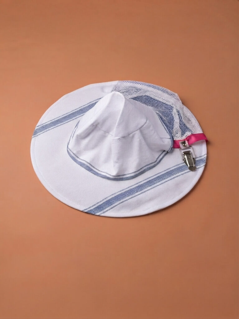 Double-Inner Layer White Bee Hat
