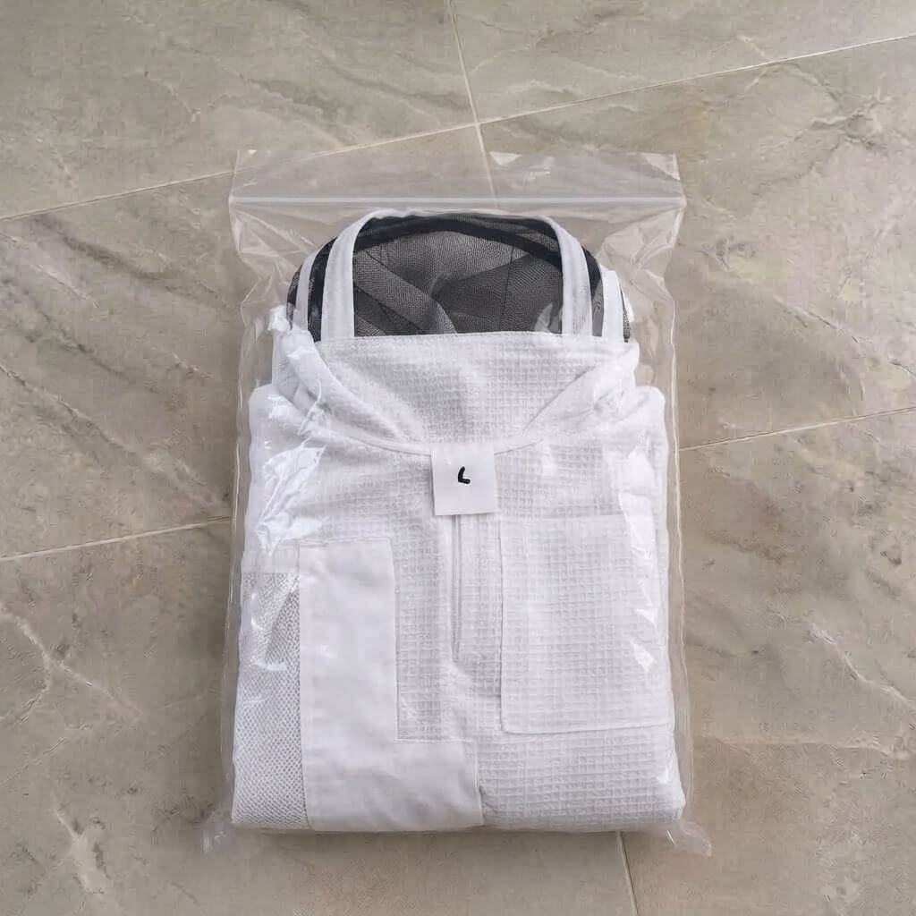 Premium Three-Layer Beekeeping Jacket (White)