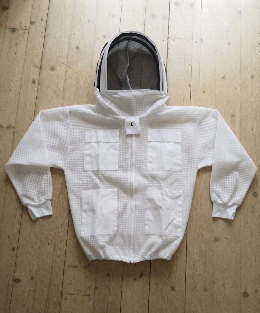 Premium Three-Layer Beekeeping Jacket (White)