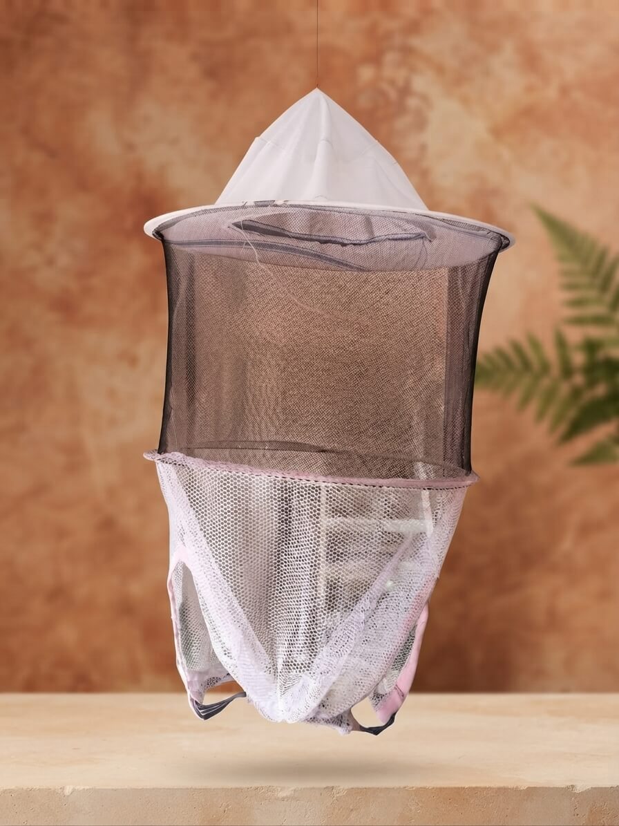 Double-Inner Layer White Bee Hat