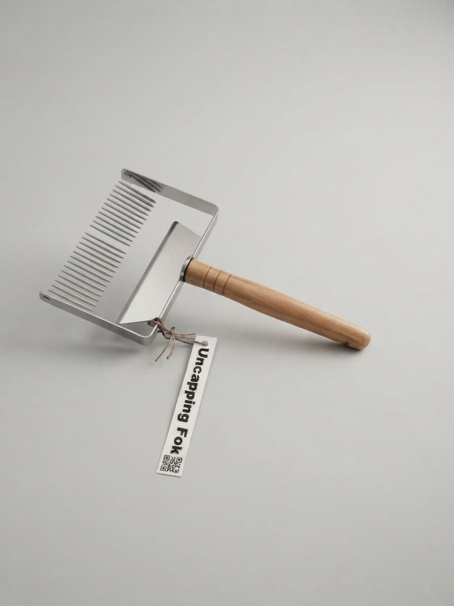 Wooden Handle Stainless Steel Uncapping Fork