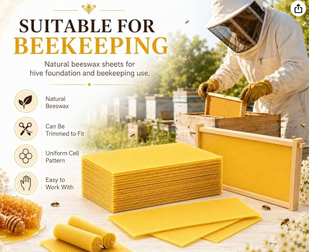 Beeswax Foundation Sheets